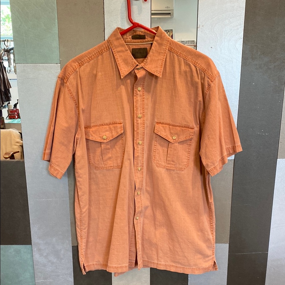 Men's Casual Orange Shirt